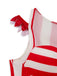 1960s Striped Halloween Evil Clown Slip Dress