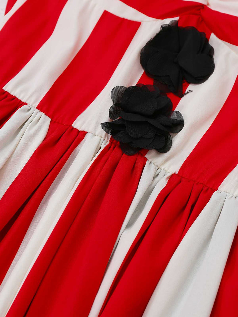1960s Striped Halloween Evil Clown Slip Dress