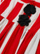 1960s Striped Halloween Evil Clown Slip Dress