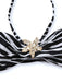 1960s Zebra Print Sea Star Accents Bandeau Bikini Set