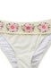 1950s Embroidered Handmade Floral High Waist Bikini Set