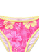 Pink 1960s Floral Print Tie-Front Layered Bikini Set