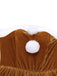 2PCS Brown 1940s Christmas Moose Cape & Velvet Dress