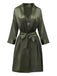 Green 1950s Solid Lace & Satin Pajama Set