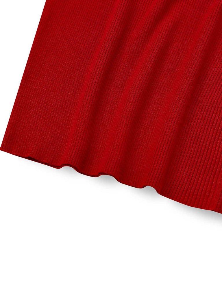 1960s Off-Shoulder Colorblock Bodycon Dress