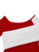 1960s Off-Shoulder Colorblock Bodycon Dress