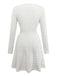 White 1970s Bow Decor Knit Sweater Dress