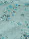 Ice Green 1980s Sequined Embroidered Floral Top