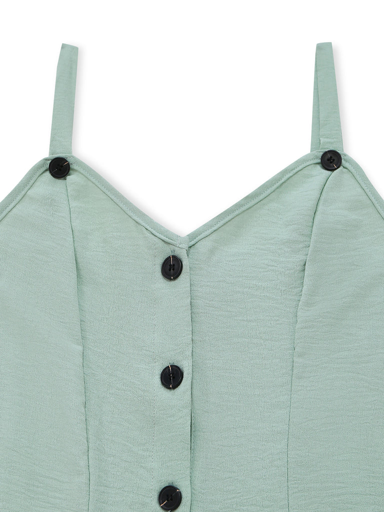 Ice Green 1970s Vintage Classic Jumpsuit 4