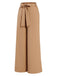Khaki 1930s Solid Belt Pants, vintage fashion, retro style - perfect for women who love vintage and retro fashion