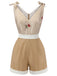 1950s Embroide VNeck Romper | 1950s | vintage romper, retro jumpsuit