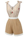 1950s Embroide VNeck Romper | 1950s | vintage romper, retro jumpsuit