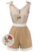 1950s Embroide VNeck Romper | 1950s | vintage romper, retro jumpsuit