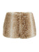 Khaki 1950s Faux Fur Deer Style Shorts - vintage fashion, retro style