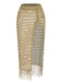 She finds her 1950s story in this Khaki 1950s Knitted Tassel Hollow Cover-Up