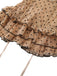 Khaki 1980s Polka Dot Tiered Babydoll Nightdress - vintage dress, retro fashion, elegant red