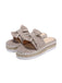 She's wearing Khaki Knitted Bow Platform Beach Sandals and the whole beach remembers the vintage