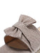 Khaki Knitted Bow Platform Beach Sandals — because vintage glamour never goes out of style