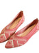 She finds her vintage story in this Knitted Jacquard Pointed Flat Shoes