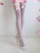 Lace Bowknot Gartered Fishnet Thigh High Stockings - vintage fashion, retro style, elegant red