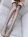 This Lace Fishnet Thigh-High Stockings whispers vintage secrets to those who notice