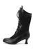 This Lace Patchwork Lace-Up Calf-High Boots whispers vintage secrets to those who notice