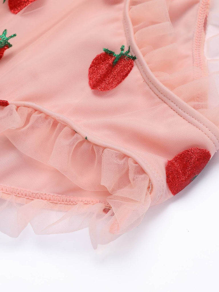 Lace Strawberry Cami Tankini Set — vintage elegance for the modern woman