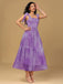 Lavender 1930s Floral Lace-Up Mesh Dress - vintage dress, retro fashion