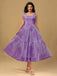 Lavender 1930s Floral Lace-Up Mesh Dress - vintage dress, retro fashion