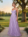 Lavender 1930s Sequin V-Neck Spaghetti Strap Dress - vintage dress, retro fashion
