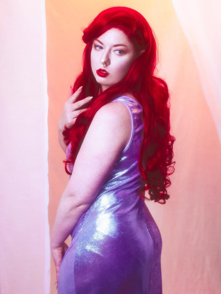 Lavender 1960s Cowl Neck High-Slit Pearlescent Dress - vintage dress, retro fashion for women