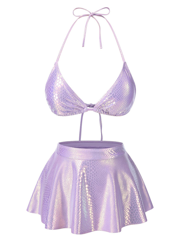 1970s Metallic Fish Scale Bikini | 1970s | vintage swimsuit, retro beachwear