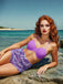 Lavender 1970s Shell Mermaid Scale Bikini Set: 1970s Riviera elegance, reimagined for her