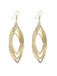 Metallic Textured Multi-Layer Leaf Dangle Earrings, vintage fashion, retro style, classic design, women, elegant