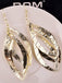Metallic Textured Multi-Layer Leaf Dangle Earrings, vintage fashion, retro style, classic design, women, elegant