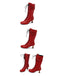 She finds her vintage story in this Leather Bow Lace-Up Calf High Boots