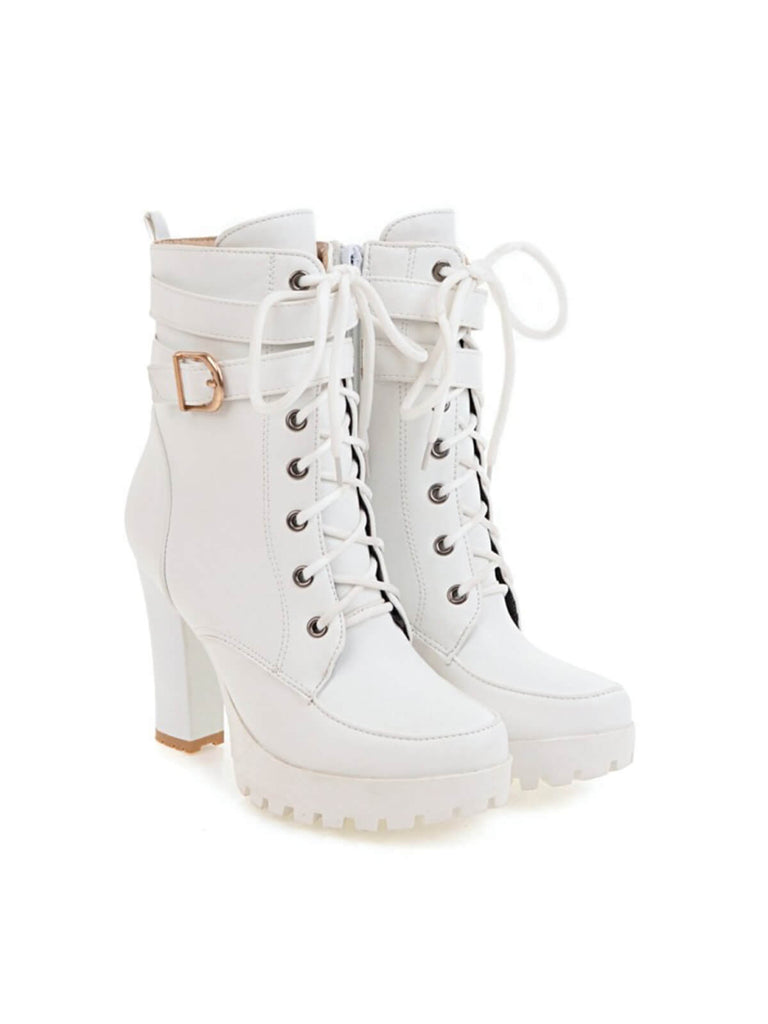 Leather High Top Chunky Heel Martin Boots: a vintage classic that whispers rather than shouts