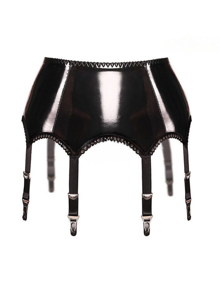 PU Leather Metal Gourd Buckle Stockings Accessories - vintage fashion, retro style