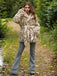 Leopard 1940s Imitation Fur Coat With Belt - vintage fashion, retro style