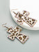 Leopard Rhinestones Cross Pendant Earrings — vintage elegance in the palm of her hand
