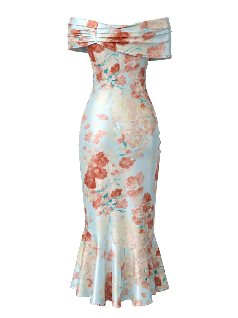 Elegant Pat 1930s Vintage Floral Dress 2