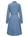 This Light Blue 1940s Lapel Denim Belted Dress wraps her in 1940s elegance, one twirl at a time