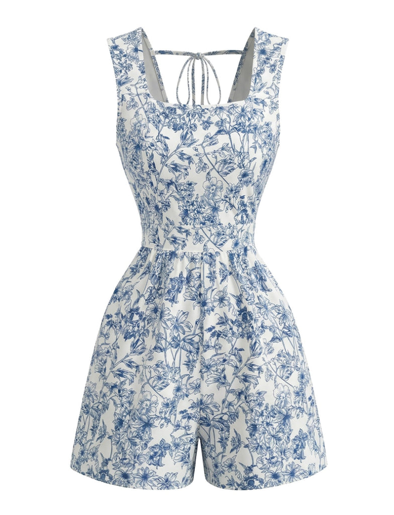 Light Blue 1950s Romper