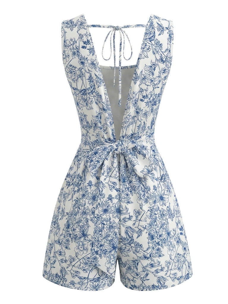 Light Blue 1950s Romper
