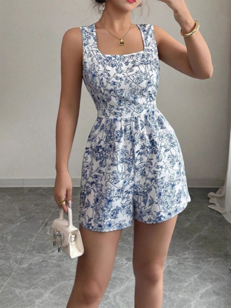 Light Blue 1950s Romper