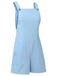 Light Blue 1950s Solid Checkerboard Textured Romper, vintage romper, retro jumpsuit - perfect for women who love vintage and retro fashion