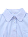 Light Blue 1970s Fitted Solid Blouse - vintage fashion, retro style