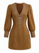 Light Brown 1960s Bodycon Short Dress - vintage dress, retro fashion