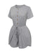 Light Gray 1950s Round Neck Solid Romper: timeless 1950s elegance she makes her own