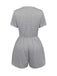 This Light Gray 1950s Round Neck Solid Romper whispers 1950s secrets to those who notice